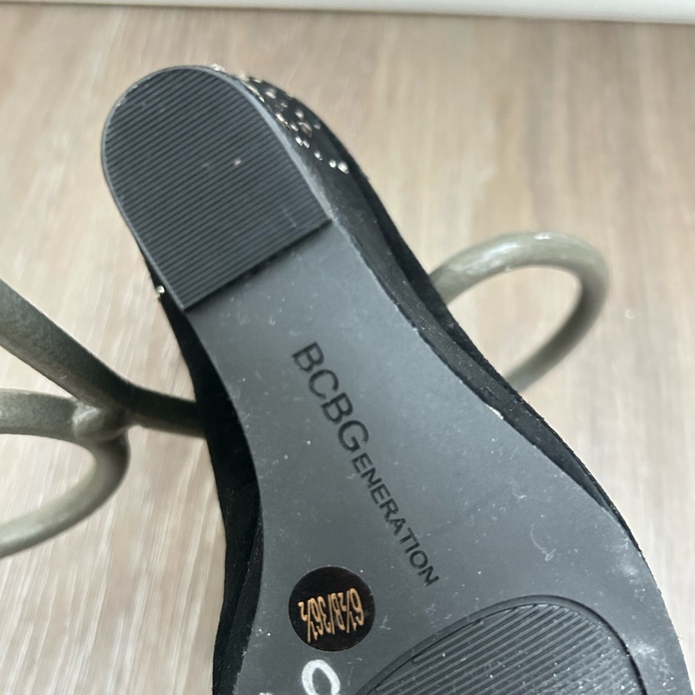 Bcbgeneration Black Wedges With Rhinestone Accents - image 5